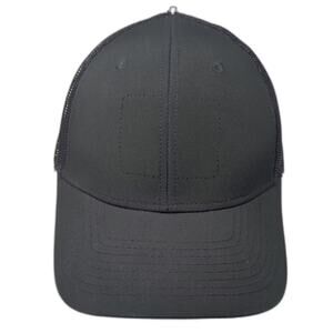 Howitzer Trucker Hat Black Snapback OS Adjustable Mesh Blank Square Stitching